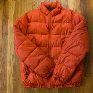 Large Orange H&M puffer Jacket